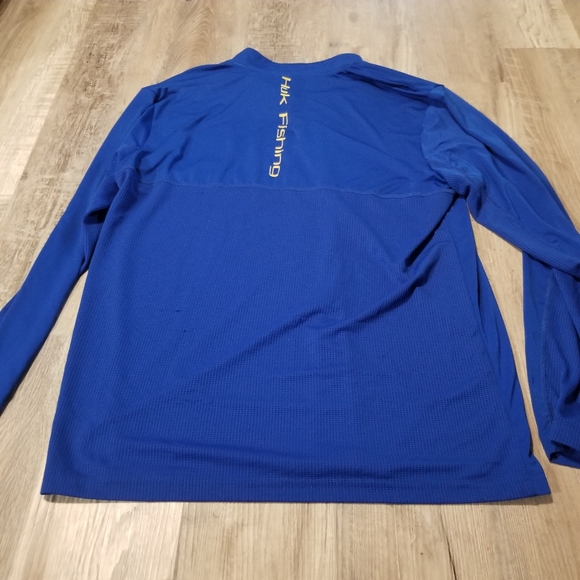 💘 Huk Blue 1/4 Zip Fishing Shirt - Picture 5 of 6